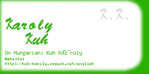 karoly kuh business card